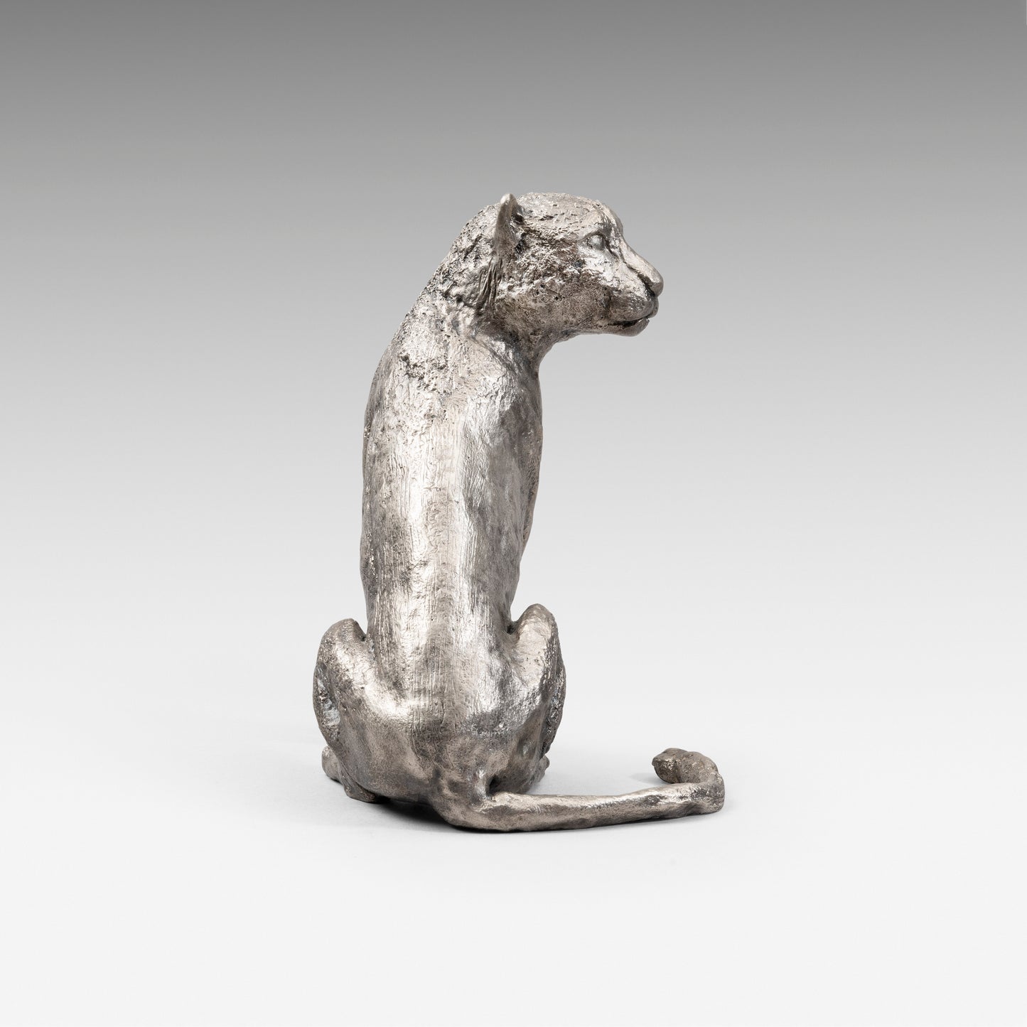 Solitary Cheetah (solid silver)